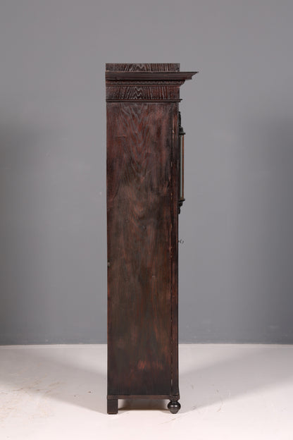 Prachtvolle Jugendstil Vitrine Antiker Bücherschrank Geschirrschrank Glasvitrine Schrank Antik 1 von 2