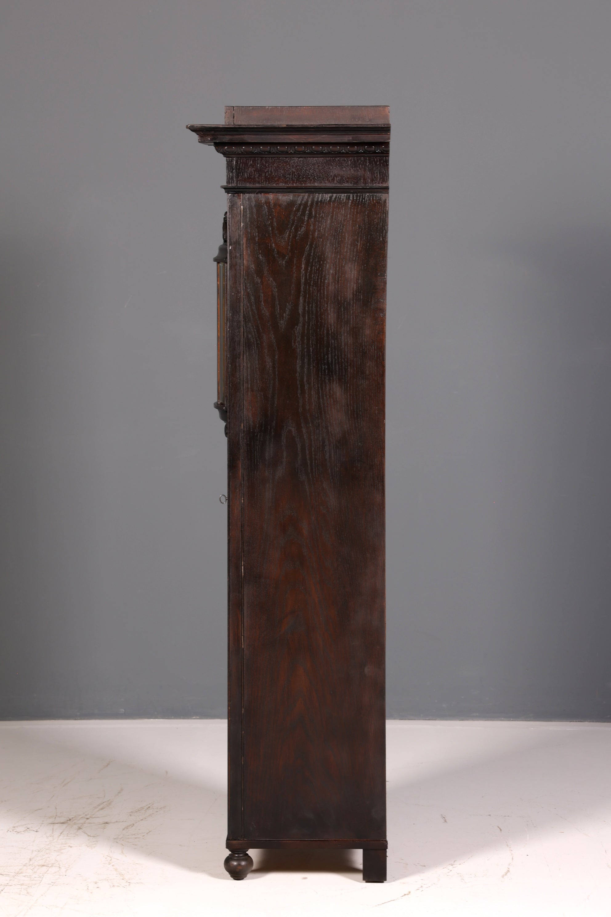 Magnificent Art Nouveau oak display cabinet, antique bookcase, dish cabinet, glass cabinet, antique cabinet, 2 of 2