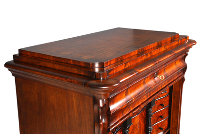 Wunderschöner Louis Philippe Sekretär Vertiko Highboard Schreibsekretär Biedermeier Massivholz um 1880