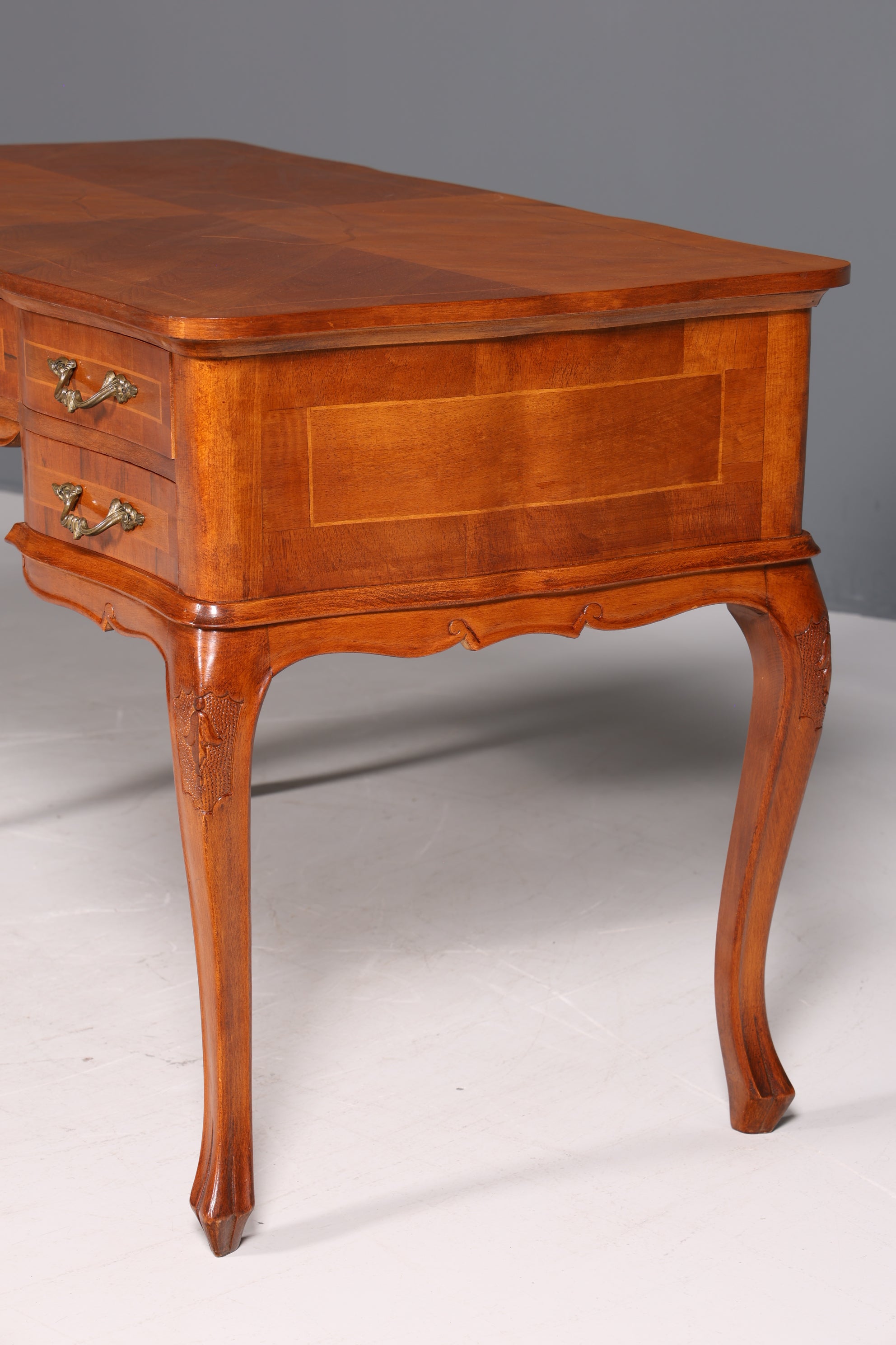 Wunderschöner Chippendale Schreibtisch echt Holz Antik Stil Bürotisch Barock Stil Office Desk