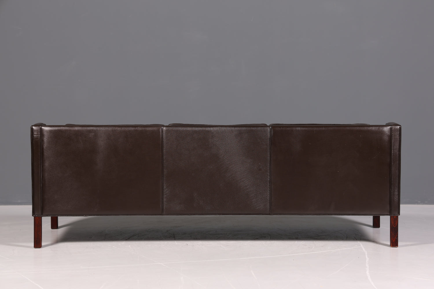 Wunderschönes Designer Børge Mogensen Sofa 3 Sitzer echt Leder Couch Modell 2213 Made in Denmark Canapé