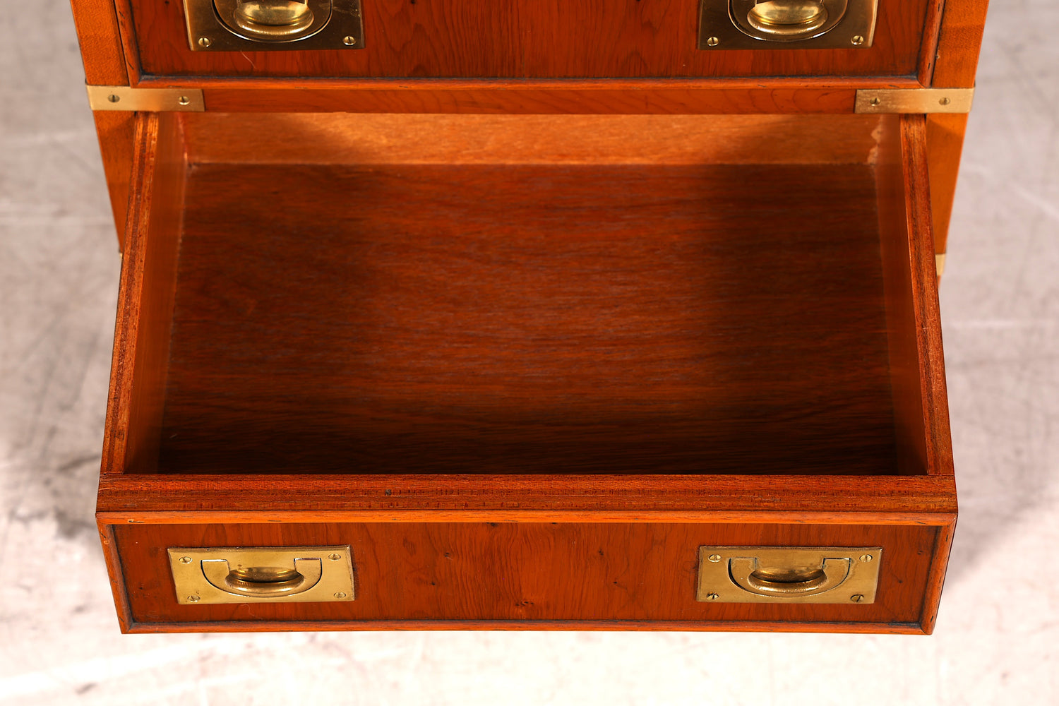Edle Schmale Maritime Vertiko Englisch Military Chest Kommode Antik Kolonialstil