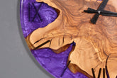 Stilvolle Handgefertigte Epoxidharz Uhr Olivenbaum Wanduhr Epoxy Analog Uhr