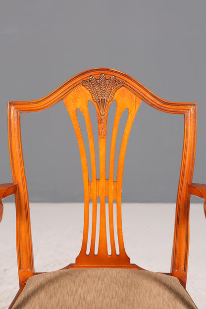 Edler Englischer Stuhl im Hepplewithe Stil Englisch Armlehnstuhl Dining Chair Küchenstuhl Sekretär Stuhl 1 von 2