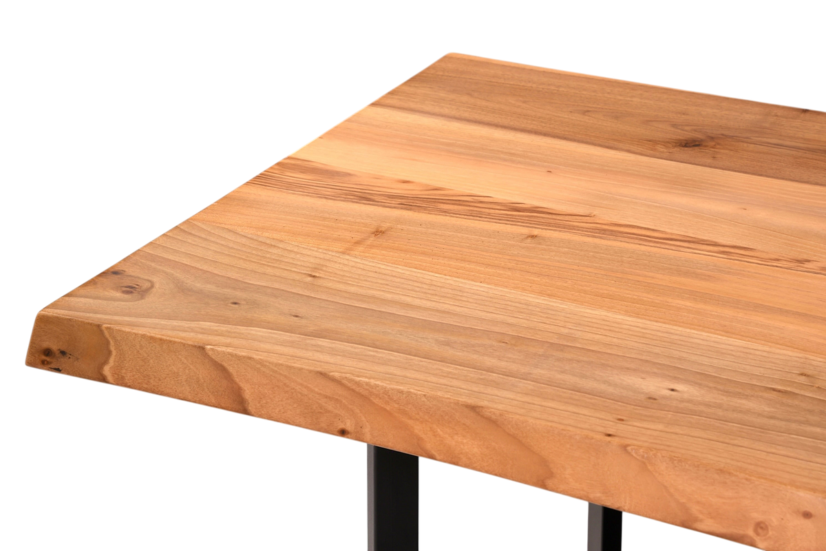 Traumhafter Nussbaum Tisch 260cm-95cm Esszimmer Tisch Baumkanten Platte Massiv Holz Küchentisch