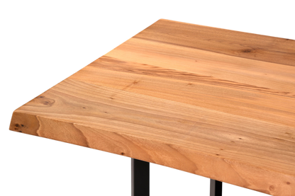 Traumhafter Nussbaum Tisch 260cm-95cm Esszimmer Tisch Baumkanten Platte Massiv Holz Küchentisch