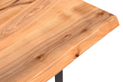 Traumhafter Nussbaum Tisch 260cm-95cm Esszimmer Tisch Baumkanten Platte Massiv Holz Küchentisch