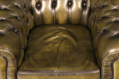 Stilvoller Original Chesterfield Sessel Englischer Armlehnsessel Echt Leder Herrensessel UK