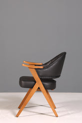 Luxuriöser "Manchester Black" Stuhl Chesterfield Stil  Bürostuhl Esszimmerstuhl Lounge Stuhl