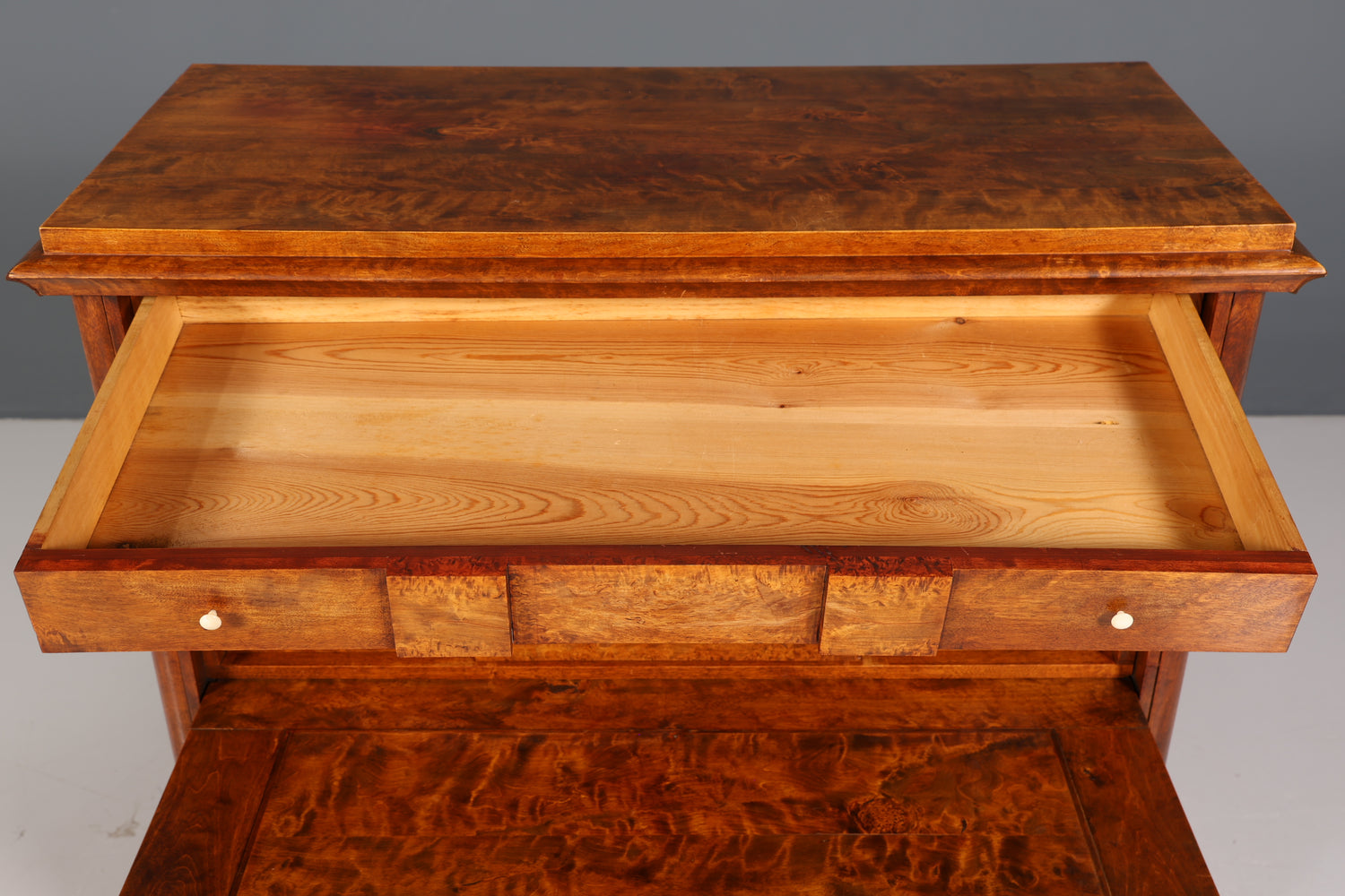 Edler Biedermeier Sekretär Vertiko Antik Kommode Louis Philippe Schreibkommode Schreibtisch