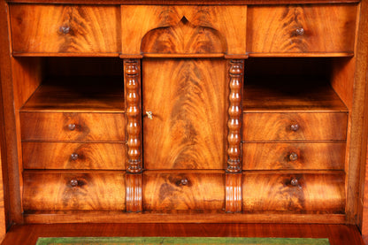 Beeindruckender Louis Philippe Sekretär um 1880 Gründerzeit Antik Schrank Chiffoniere