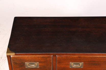 Traumhaftes Maritimes Sideboard Englische Military Chest Schiffskommode Antik Schrank Kolonial Vintage