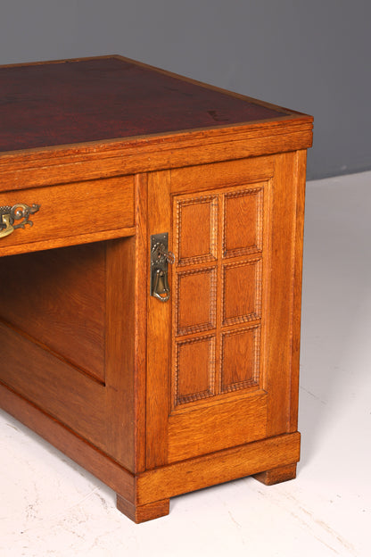 Wunderschöner Jugendstil Schreibtisch Eiche Echt Holz Bürotisch Office Table Antik Vintage