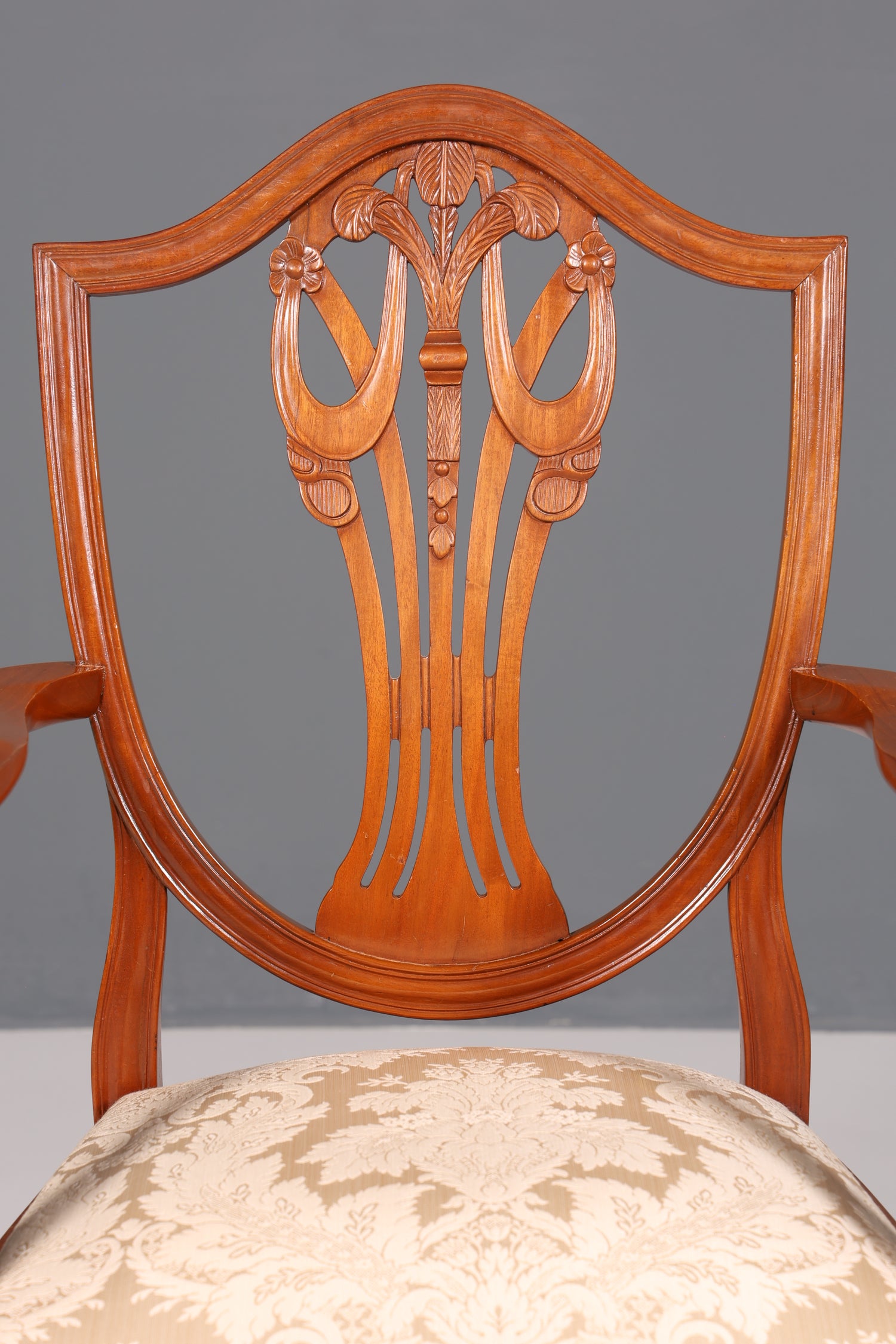 Wunderschöner Englischer Stuhl Armlehnstuhl Eibe Antik Sekretär Stuhl UK Polsterstuhl 2 von 2