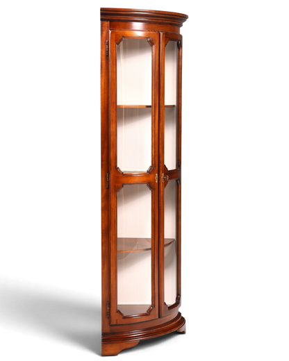 Wunderschöne Original Selva Eckvitrine Antik Stil Vitrine Schrank Geschirrschrank Glasvitrine