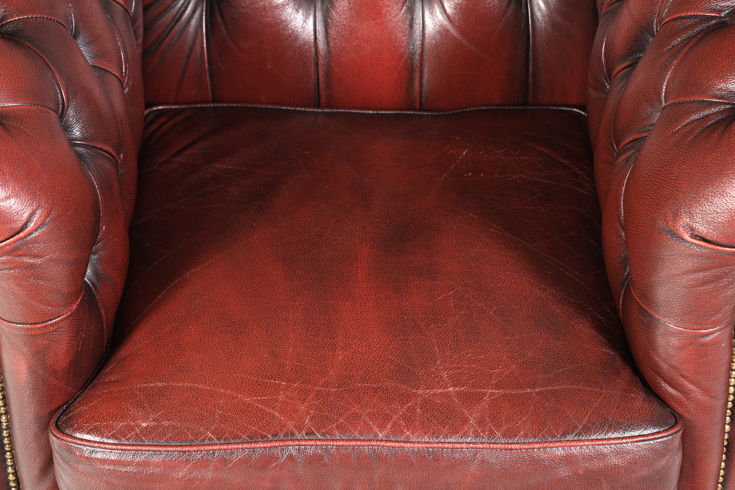 Stilvoller Original Chesterfield Sessel Englisch Leder Armlehnsessel Herrensessel