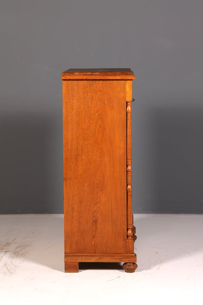 Stilvoller Gründerzeit Sekretär Vertiko Highboard Jugendstil Kommode Landhaus Schrank um 1880 Antik
