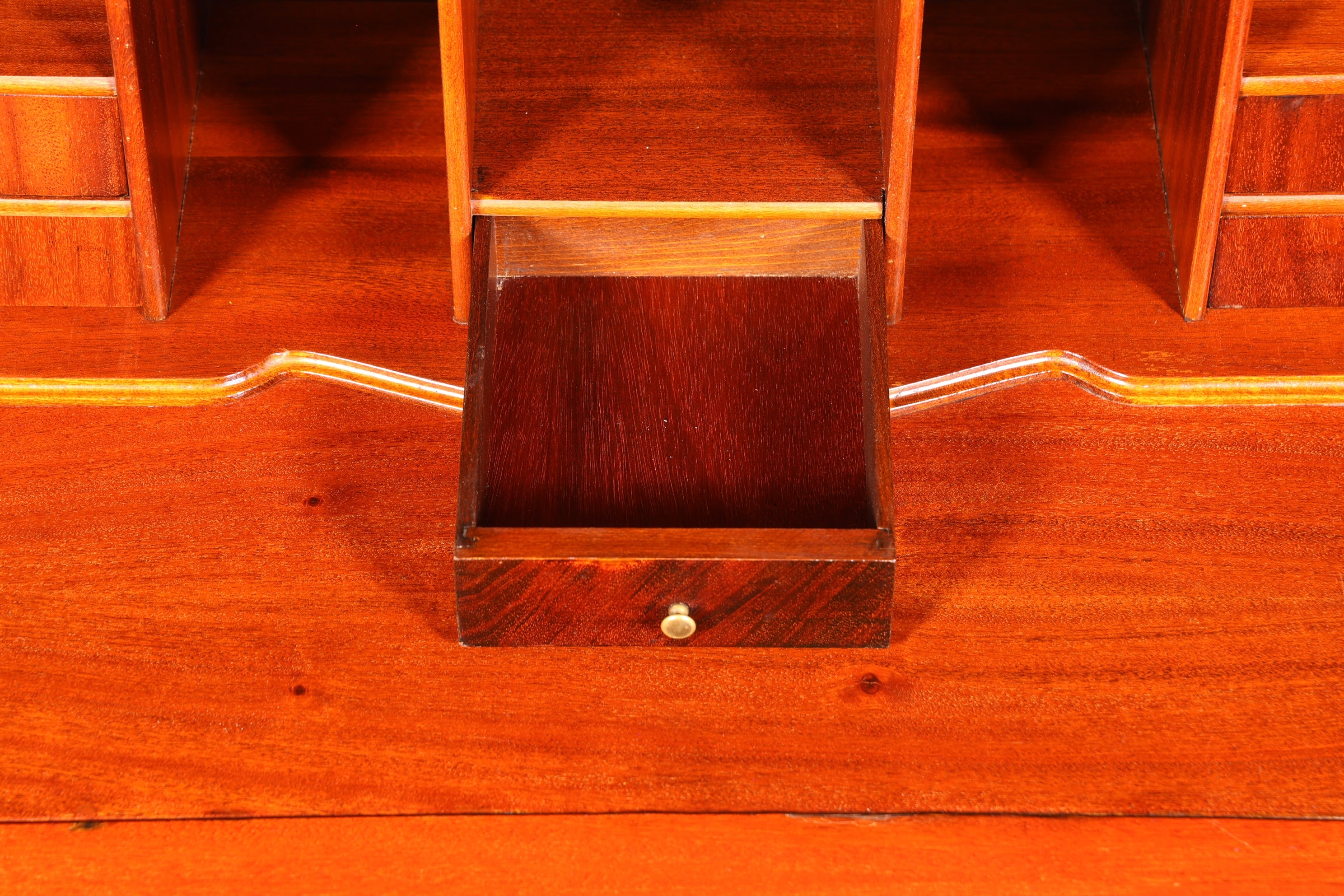 Stilvoller Englischer Sekretär Büro Aufsatzsekretär Antik 60s Vitrinen Schrank UK