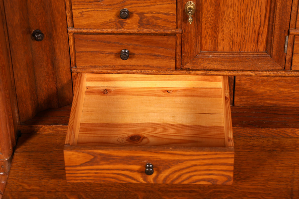 Stilvoller Gründerzeit Sekretär Vertiko Highboard Jugendstil Kommode Landhaus Schrank um 1880 Antik