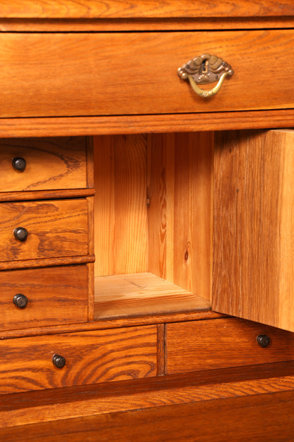 Stilvoller Gründerzeit Sekretär Vertiko Highboard Jugendstil Kommode Landhaus Schrank um 1880 Antik