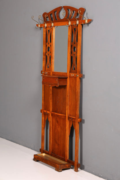 Traumhafte Jugendstil Flur Garderobe Antik Gründerzeit Kleiderwand Wandgarderobe Vintage