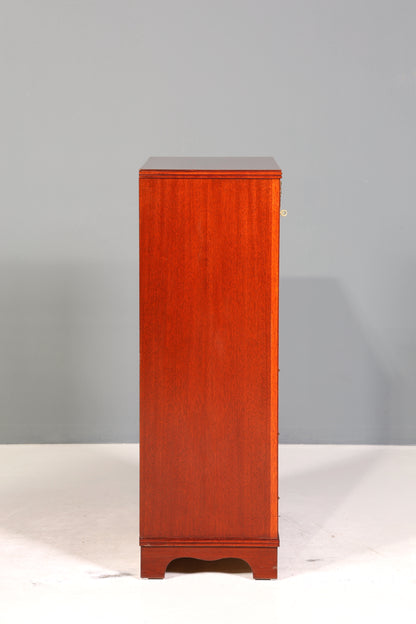 Stilvoller Sekretär im Englischen Stil Büro Vertiko Kommode Mahagoni Schreibkommode