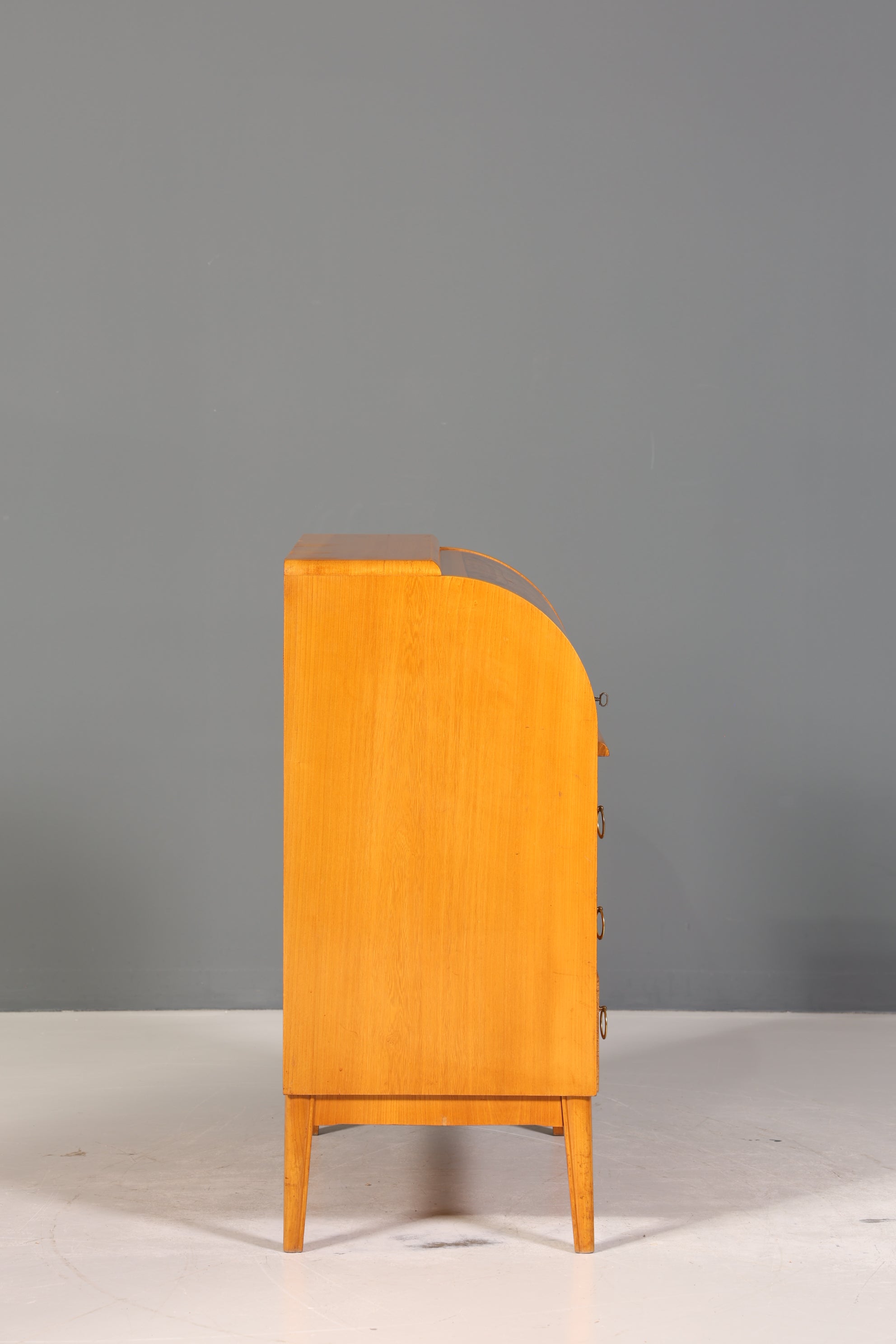 Wunderschöner Mid Century Rollladen Sekretär echt Holz Büro Schrank Retro Schreibkommode