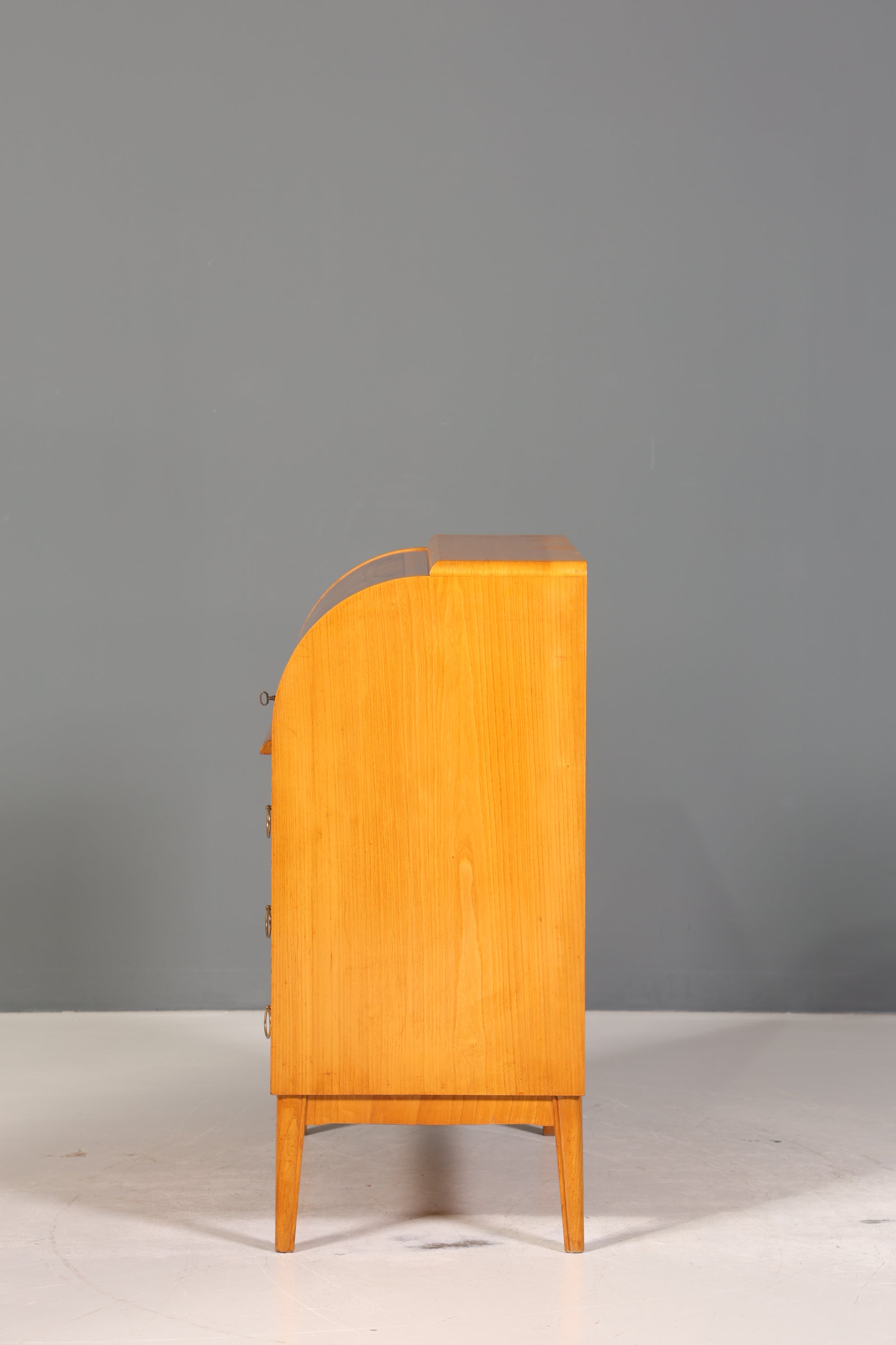 Wunderschöner Mid Century Rollladen Sekretär echt Holz Büro Schrank Retro Schreibkommode