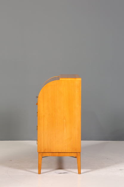 Wunderschöner Mid Century Rollladen Sekretär echt Holz Büro Schrank Retro Schreibkommode