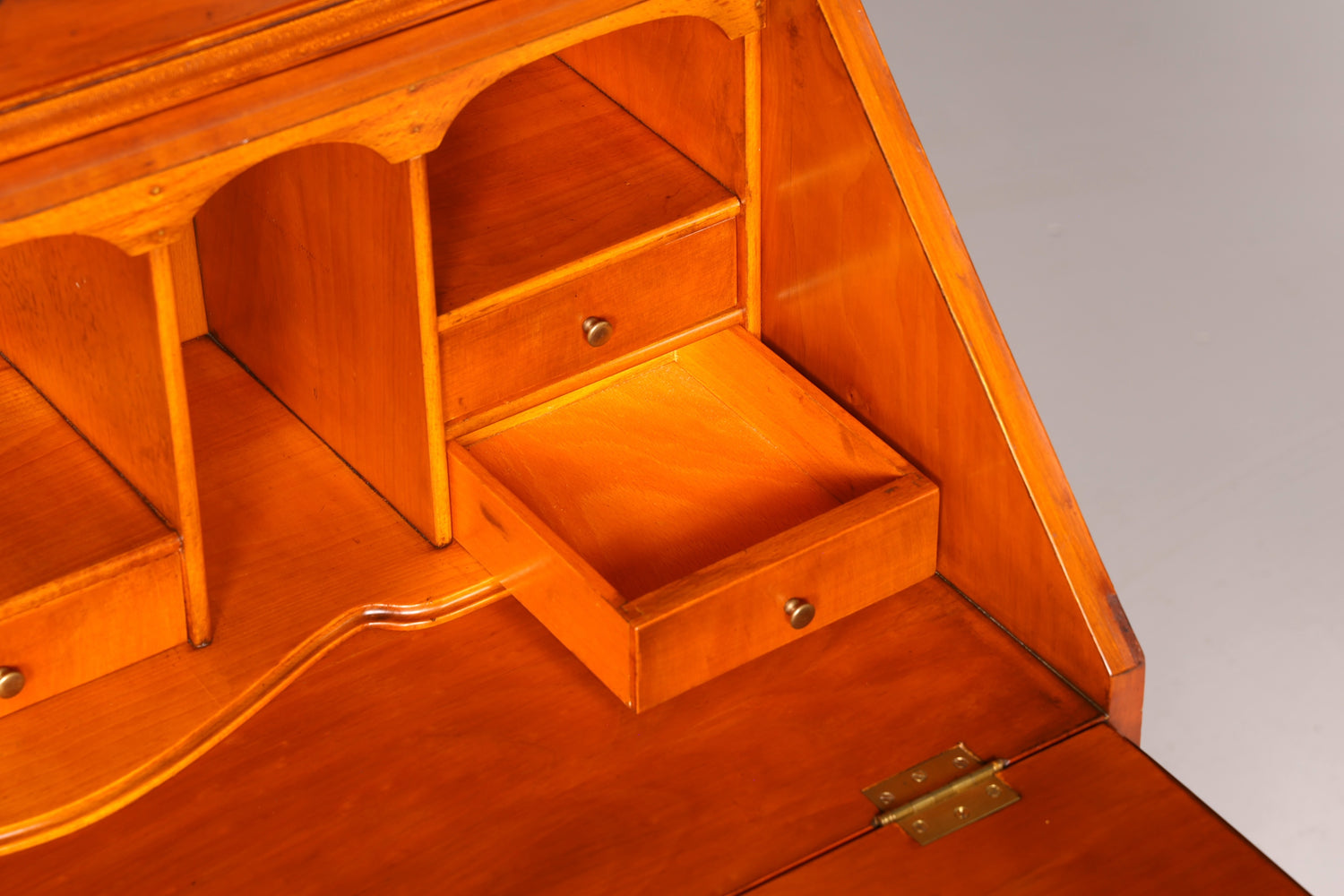 Wunderschöner Englischer Aufsatzsekretär Eibe Sekretär Vitrine Büro Antik Schrank Bibliothek Vintage
