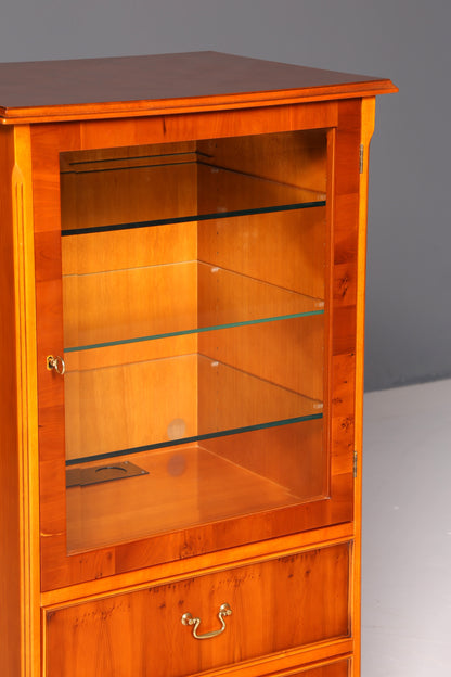 Wunderschöne Englische Vitrine Eibe Antik Stil Glasvitrine Schrank