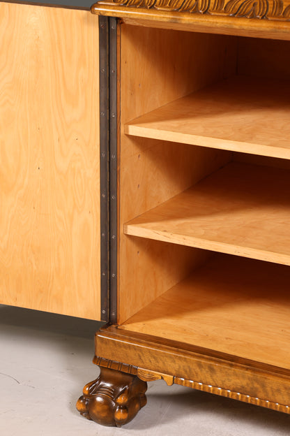 Traumhafter Chippendale Schrank Barock Stil Vertiko Highboard Englisch Antik 50s 60s Kommode