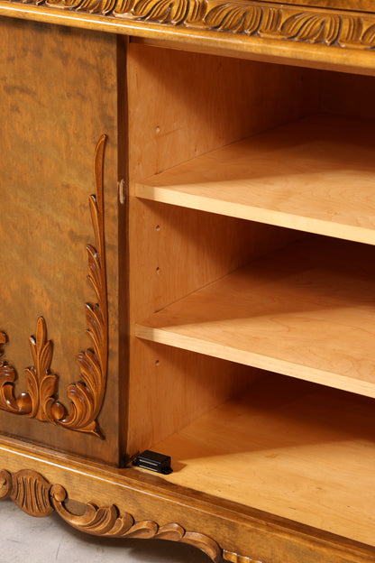 Traumhafter Chippendale Schrank Barock Stil Vertiko Highboard Englisch Antik 50s 60s Kommode