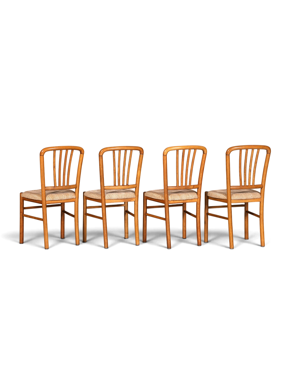 4x Schlichte Mid Century Stühle Retro Stuhlset Danish Design Küchenstühle Esszimmer Stühle