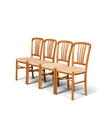 4x Schlichte Mid Century Stühle Retro Stuhlset Danish Design Küchenstühle Esszimmer Stühle