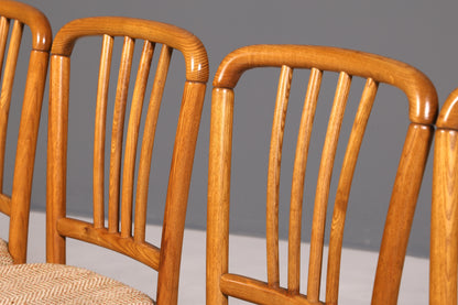 4x Schlichte Mid Century Stühle Retro Stuhlset Danish Design Küchenstühle Esszimmer Stühle