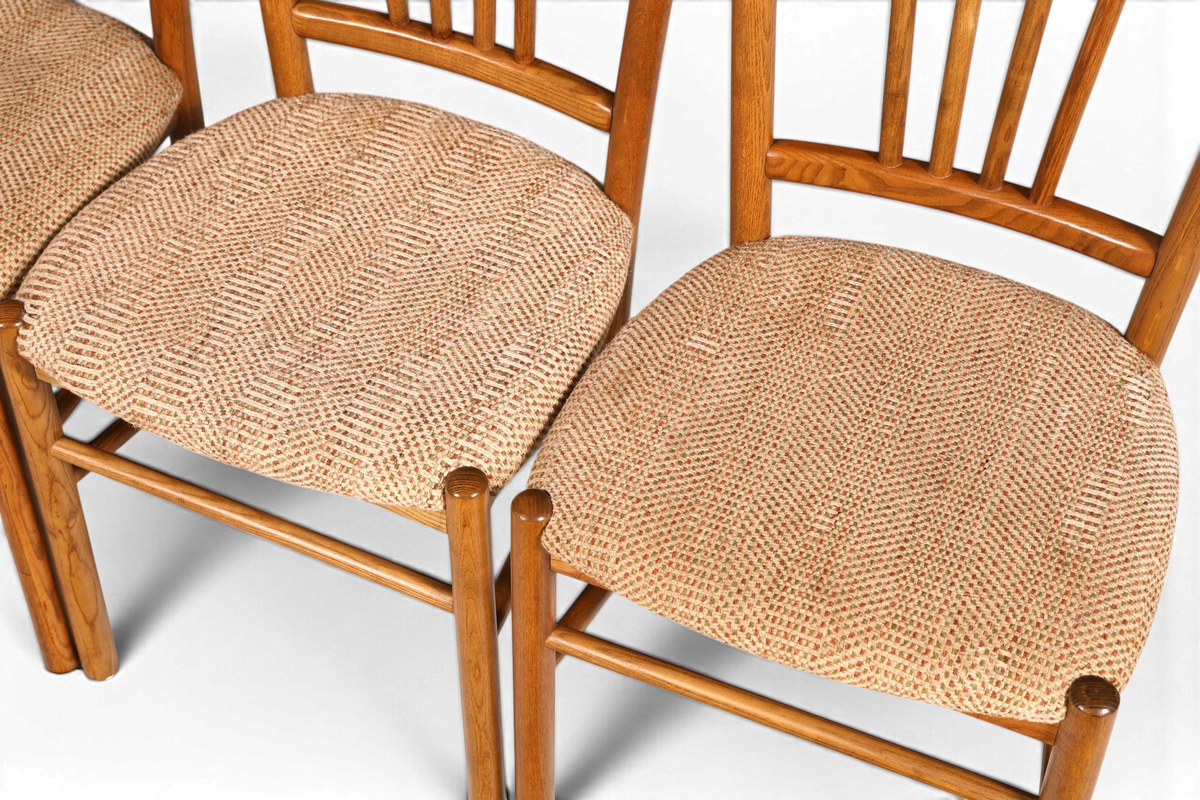 4x Schlichte Mid Century Stühle Retro Stuhlset Danish Design Küchenstühle Esszimmer Stühle