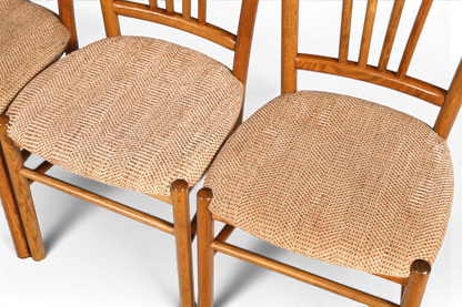 4x Schlichte Mid Century Stühle Retro Stuhlset Danish Design Küchenstühle Esszimmer Stühle