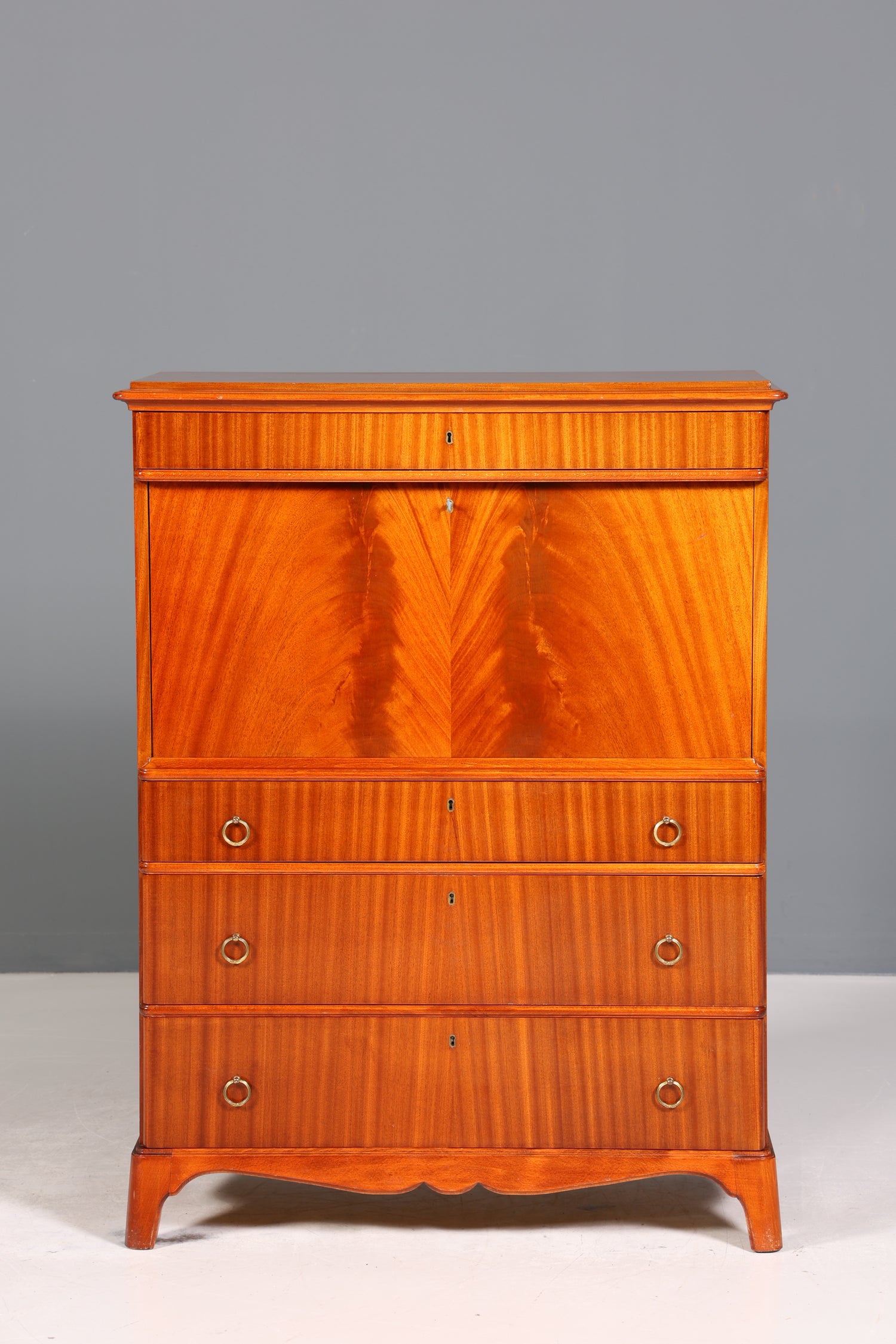 Wunderschöner Sekretär im Antik Stil Büro Kommode Art Deco Stil 50s Vertiko Schreibkommode Kommode