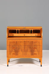 Wunderschöner Mid Century Rollladen Sekretär Danish Design echt Holz Schreibkommode 60er Jahre