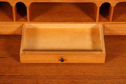 Wunderschöner Mid Century Rollladen Sekretär Danish Design echt Holz Schreibkommode 60er Jahre