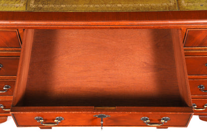 Wunderschöner Englischer Schreibtisch echt Lederauflage Bürotisch Antik Stil Office Desk