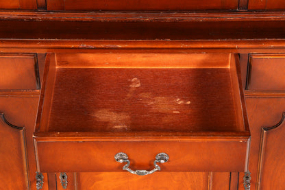 Wunderschöne Englische Vitrine Bibliothek Bücherschrank Buffet Schrank Antik 60s UK