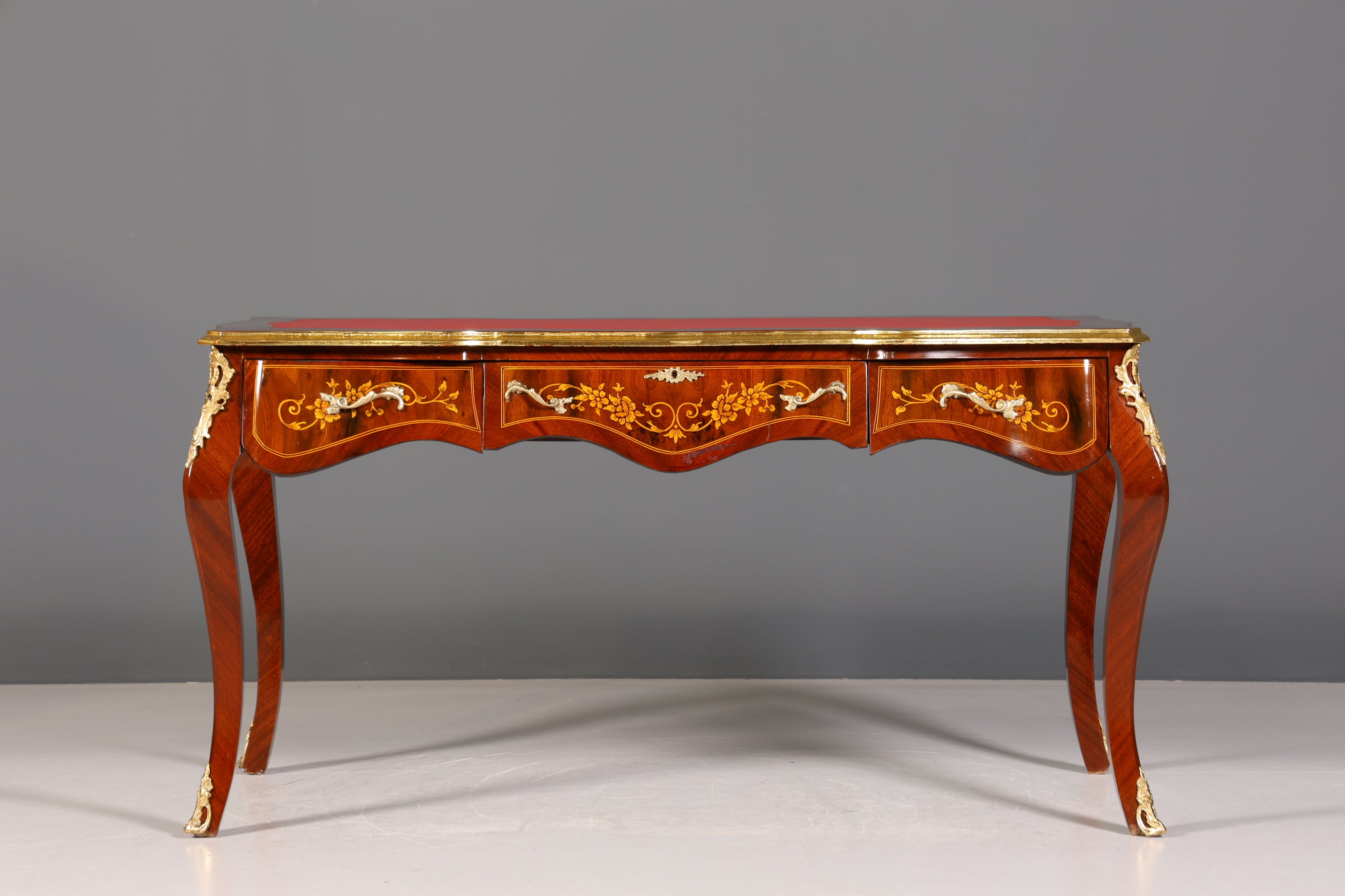 Prächtiger Louis XV Stil Schreibtisch French Desk Antik Stil Bürotisch