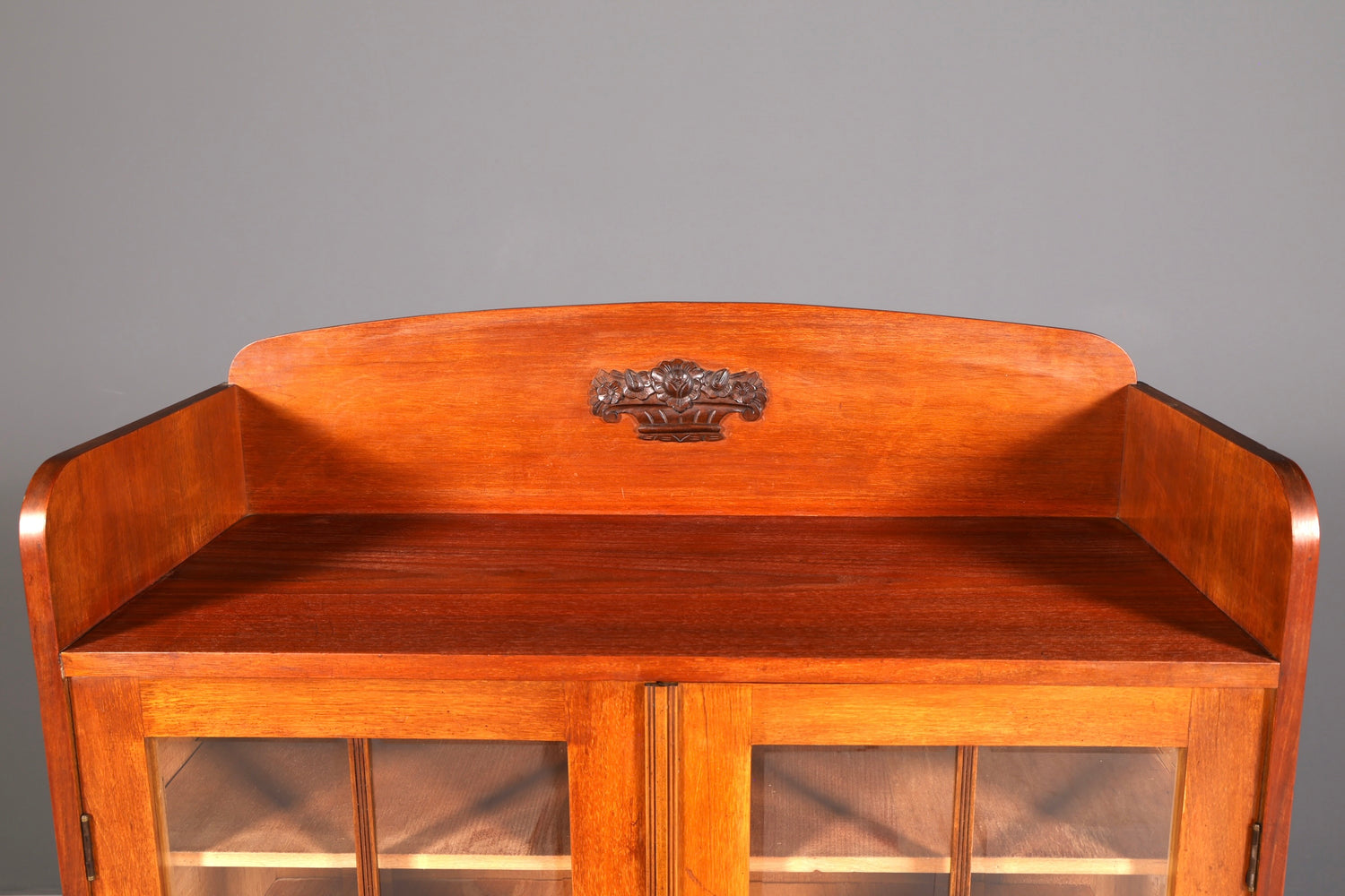 Traumhafte Jugendstil Vitrine Antik Holz Bücherschrank Eiche Antik Schrank Geschirrschrank