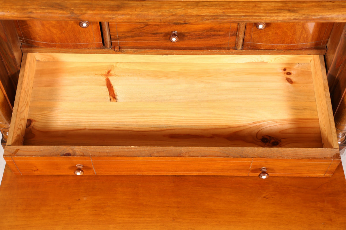 Stilvoller Gründerzeit Sekretär Vertiko Highboard Louis Philippe Kommode Sekretär Schrank um 1880