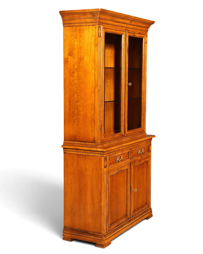 Hauptstadt Möblerei Selva Vitrine Villa Borghese aus massivem Holz im antiken Stil mit Innenbeleuchtung