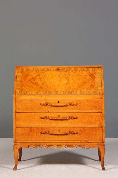 Edler Sekretär um 1930 Büro Kommode echt Holz Sekretär Schreibtisch Kommode