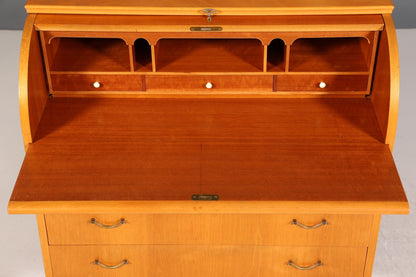 Wunderschöner Mid Century Rollladen Sekretär echt Holz Büro Schrank Vintage Schreibkommode