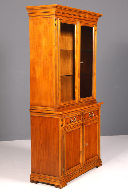 Edle Original Selva Vitrine Villa Borghese Antik Stil Massivholz Buffet Schrank Bibliothek